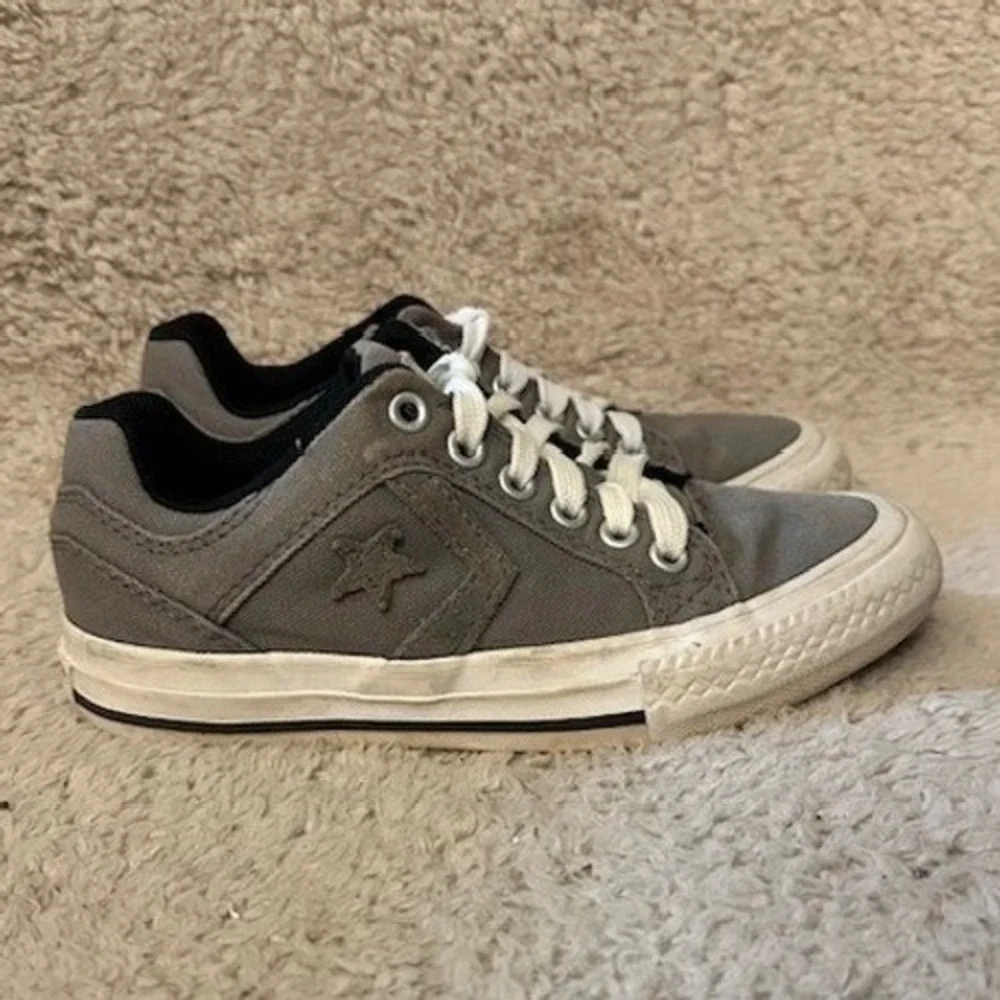 Converse El Distrito Low Top Shoes Sneaker Kids 11C Grey 361816F Canvas